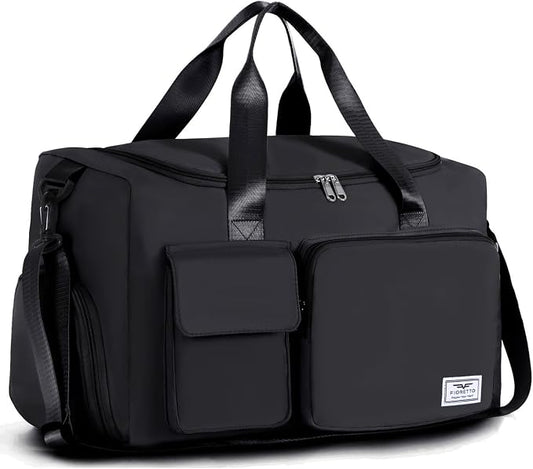 FIORETTO Women's Gym Duffle Bag with Shoes Compartment, 30L Capacity, Ideal for Travel, Gym, Sports, Duffel, Weekender