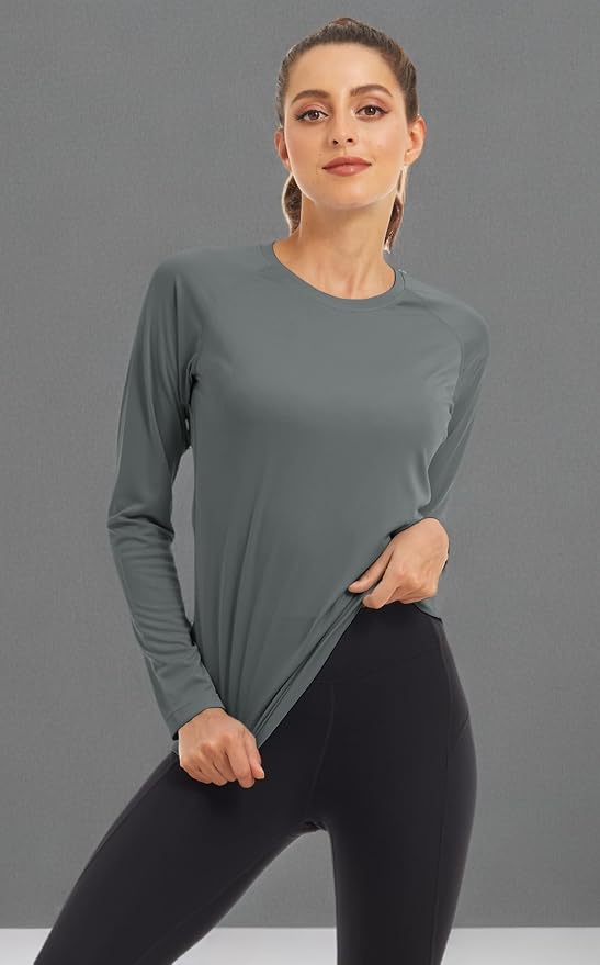 MAGCOMSEN Women's Long Sleeve Shirts UPF 50+ Sun Protection Shirts for Hiking Fishing Workout Rash Guard