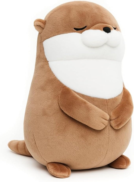 Otter Stuffed Animals Sleeping Plush Toys with Embroidered Eyes for Boy Girl Kids Birthday Christmas Bedtime Gifts, 12 inches