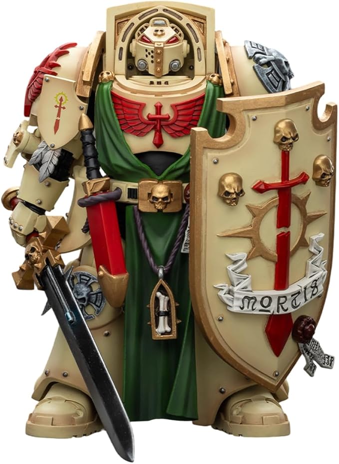 JOYTOY Warhammer 40,000 1/18 Action Figure Dark Angels Deathwing Knight 3 with Power Sword and Storm Shield Collection Models Birthday Gifts 15Age+ Pre-Order