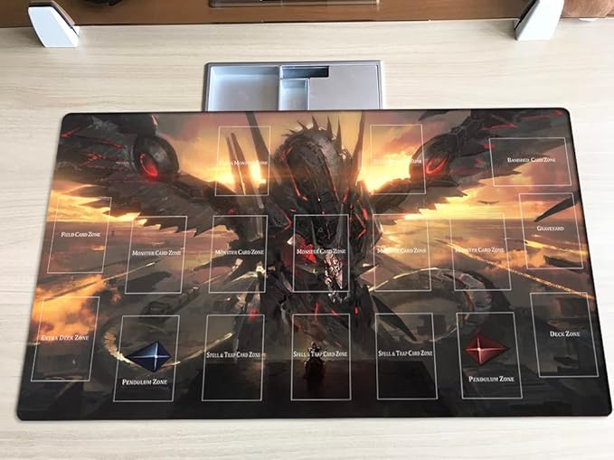 New Mlikemat Playmat Cyber Dragon Infinity TCG CCG OCG Trading Card Game Mat with Zones + Free Bag (ZD039-516-A)