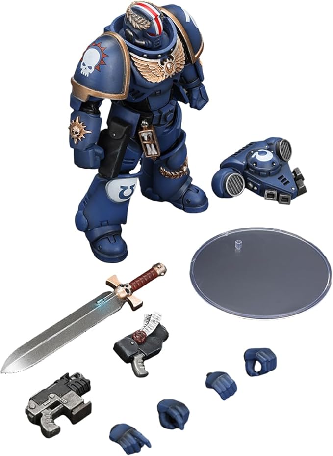 JOYTOY 1/18 Action Figure Warhammer 40,000 Ultramarines Primaris Lieutenant Argaranthe Collection Model Birthday Gifts New Version