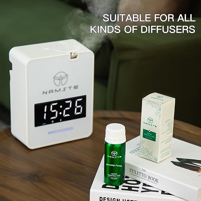 Nordic Forest 3.38 Fl Oz Essential Oil Blends for Diffusers - Cedar & Fir Scented Essential Oils with Maple Sweetness, Fragrance Air Diffuser Oils for Cabin Retreats and Cozy Home