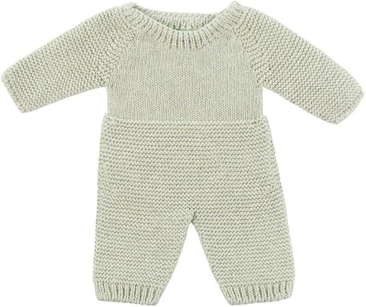 Miniland Clothes for Dolls 12 5/8'' Knitted Outfit Green Color - ECO, Made in Spain, Quality, Role Play, Educational