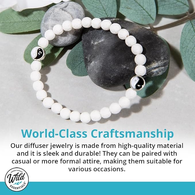 Wild Essentials Triple Band Namaste Lava Stone Essential Oil Diffuser Wrap Bracelet, Adjustable, Aromatherapy Jewelry Gift Set for Women or Men