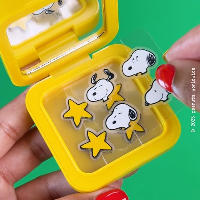 Starface Hydro-Star Pimple Patches + Big Sleepy Snoopy Compact, Absorb Fluid and Reduce Redness, Hydrocolloid, Vegan and Cruelty-Free Skincare (32 Count)
