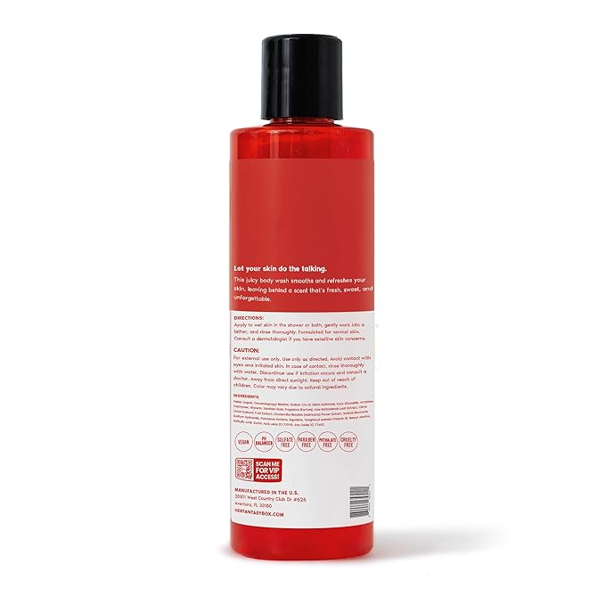 Her Fantasy Box Yummy | Body Wash - Indulgent, Luxurious Body Wash for Deep Cleansing, Moisturizing, and Nourishing Skin - Refreshing Scent for All Skin Types - 8 oz Shelf Life of 500 Days.
