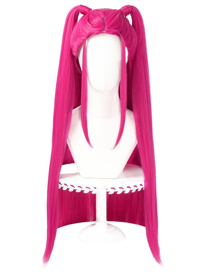 Anime Cosplay Wig Rose Red Long Straight Hair Halloween Party Costume Wig