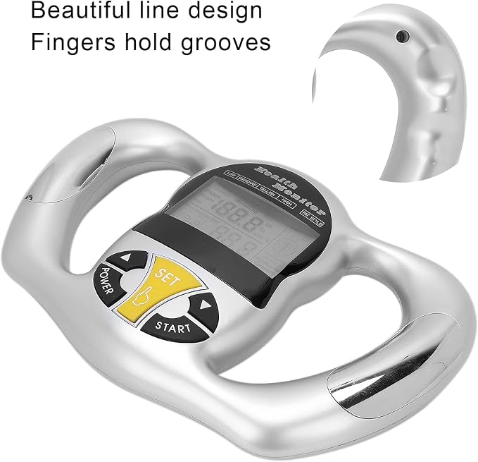 Handheld Body Fat Tester, Portable Body Fat Measurement Device BMI Meter with LCD Screen, Digital Health Handheld Body Fat Measuring Instrument, Tracks Body Health, for Women Men