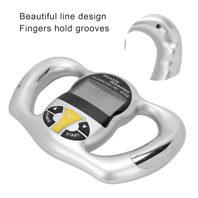 Handheld Body Fat Loss Monitor Smart Body Fat Scale BMI Meter Fat Analyzer Monitor Measure Device for Fitness Bodybuilding Muscle Gain Weight Loss