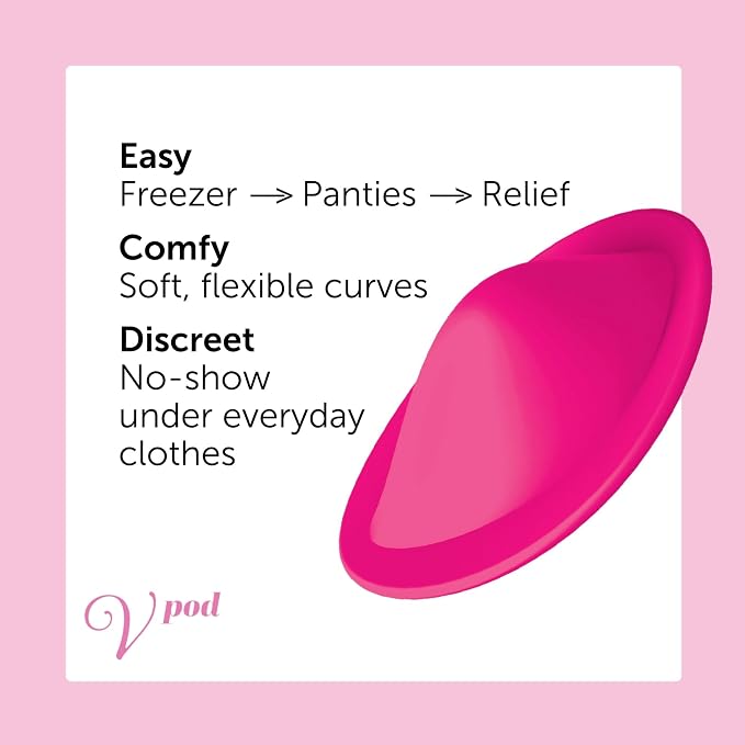 Reusable Cooling Gel Pods for Vaginal Dryness & Vulva Itching - Menopause Relief, Intimate Skin Care & Postpartum Comfort - Supports Vaginal Moisturizing - Skin-Friendly & Odor-Free - 1 Pack