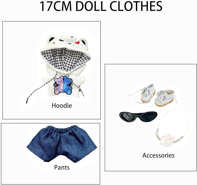17cm Dolls Clothes - 6.7 Inches Cute Clothes Outfit & Accessories,17CM Doll of The House Accessories Outfits (Style-B)