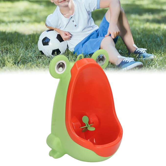 JTLB Frog Potty Training Urinal, Cute Frog Shape Cute Toddler Urinal Potty Training Urinal for Boys with Funny Aiming Target (Yellow)
