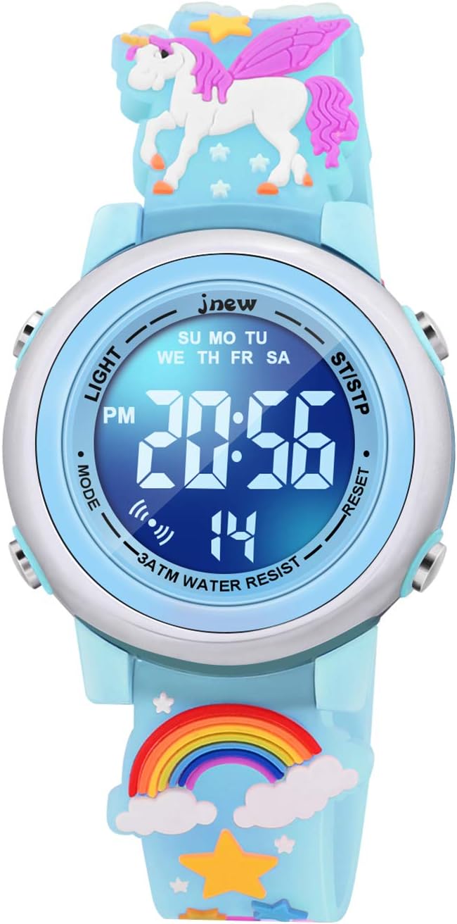 3D Cartoon Waterproof Watches for Girls with Alarm - Best Toys Gifts for Girls Age 3-12