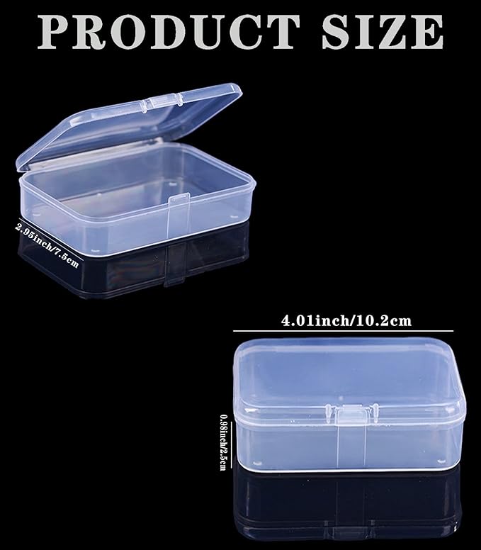 Clear Plastic Playing Card Boxes Snaps Closed Poker Gaming Playing Card Deck Cases Holder Plastic Storage Box Clear Trading Card Box Card Storage Organizer for Bank Business Card (24Pcs)