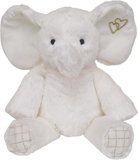 Lambs & Ivy Signature Jamboree Plush Elephant - Marshmallow - Gray, Gold, White