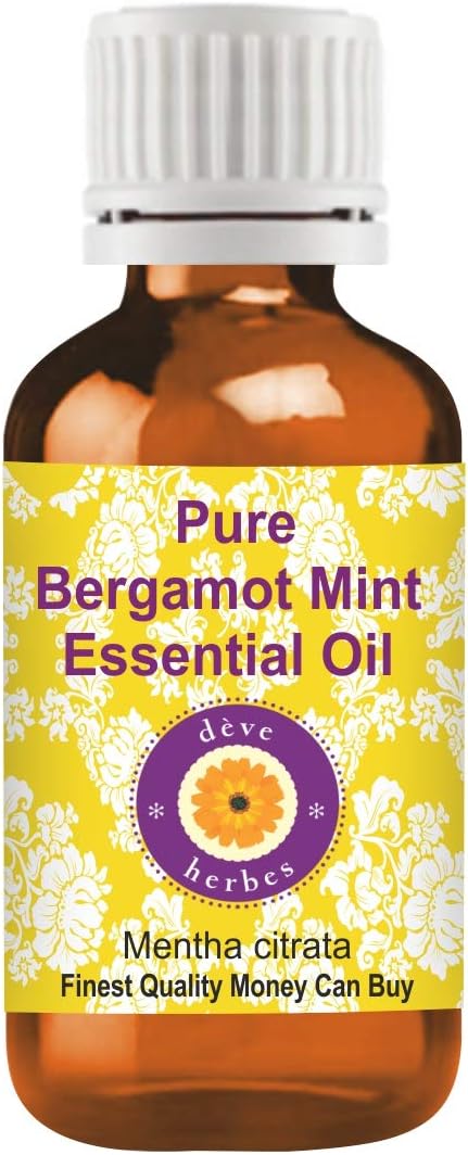 Deve Herbes Pure Bergamot Mint Essential Oil (Mentha citrata) Steam Distilled 50ml (1.69 oz)