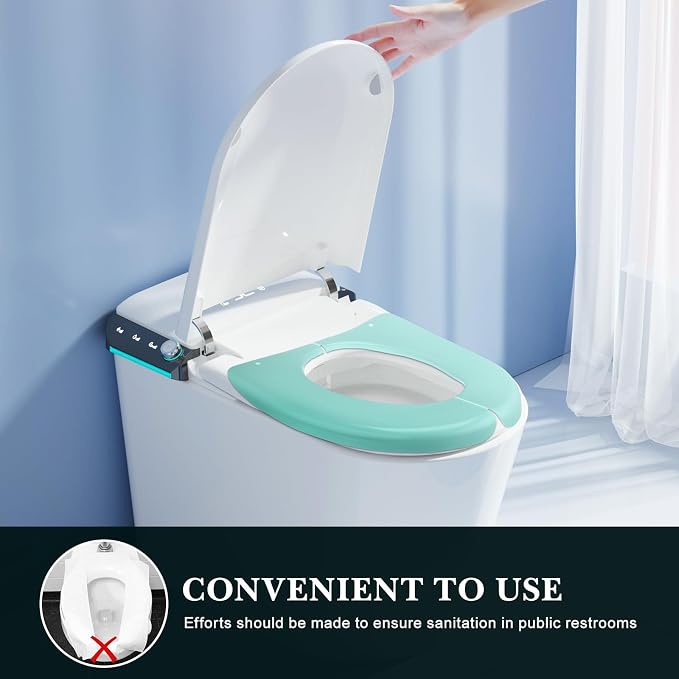 Folding Travel Potty Toilet Seat Cushion Pad Lightweight Portable Plastic Toilet Training Seat Cover for Adults and Babies, Convenient to Use and Carry for Home and Travel
