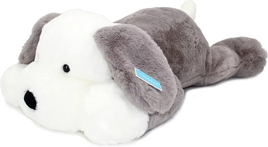 Dog Hugging Pillow Big Soft Plush Puppy Stuffed Animal for Kids and Adults Gray 26"