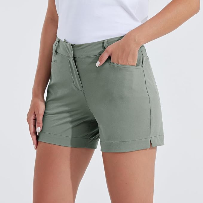 Willit Women's 4.5" Golf Shorts Quick Dry Outdoor Causal Shorts with Pockets Water Resistant