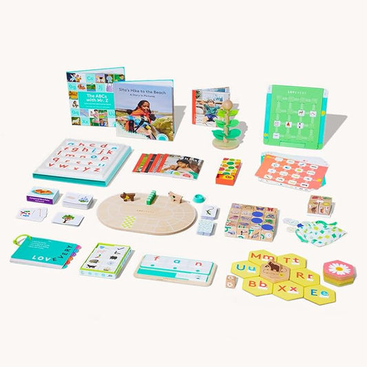 Lovevery Reading Skill Set, Learn to Read for Pre-K and Kindergarten, Fun Phonics Games and Books, Part 1