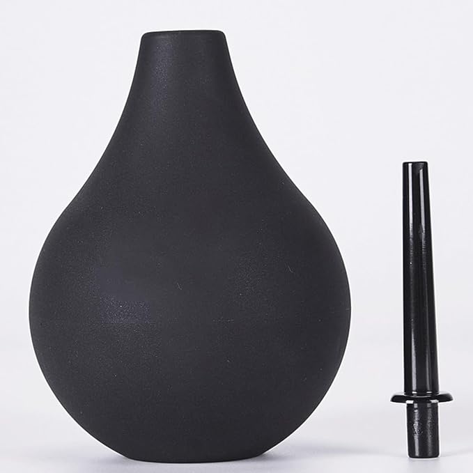 Medical Materials Anal Douche Enema Bulb Vaginal Douche Enemas Cleaner for Women’s or Man’s Health for Water Or Coffee Colon Cleansing, Detox and Constipation (Black)