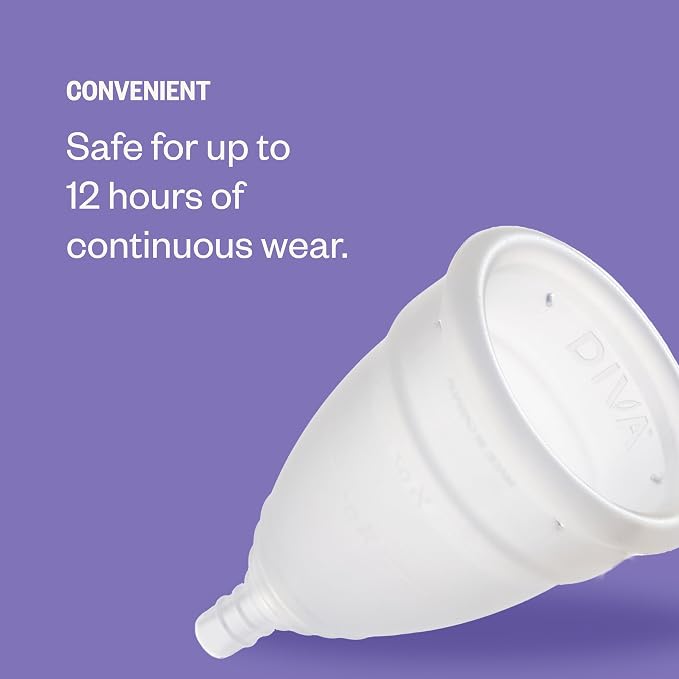 DIVA Cup Model 2 & Pouch - Medical Grade Silicone Cup for Period Care - Reusable Menstrual Cup - Up to 12 Hours of Wear - Model 2 (For Wide Vaginal Canals, Post-Partum & Ages 35+) Plus Retro DivaPouch