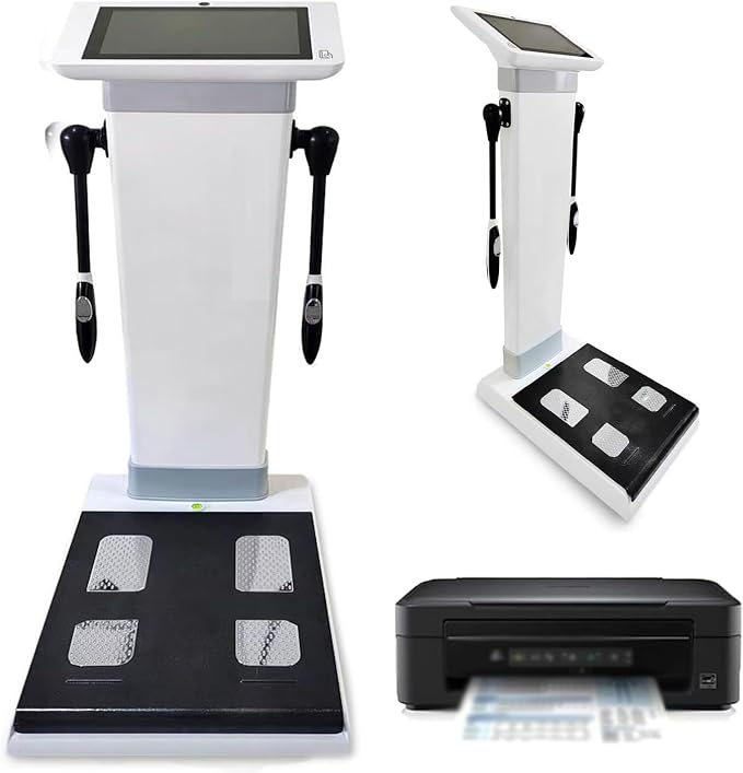 Body Composition Analyzer with Printer 10.1 Inch Display, Multi-Frequency Bia Technology, Segmented Body Fat and Muscle Analysis, Cloud Data Sync for Home and Commercial Use