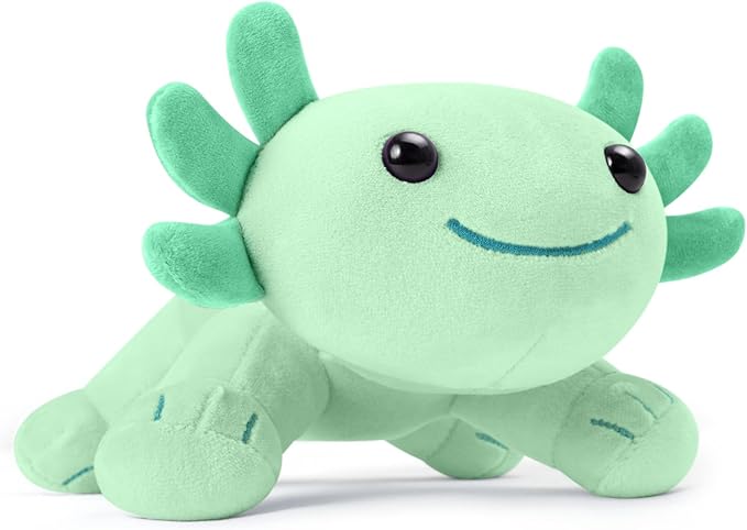Axolotl Plush Toy, Soft Cute Axolotl Stuffed Animal, Kids Plushie Pillow Doll - Green