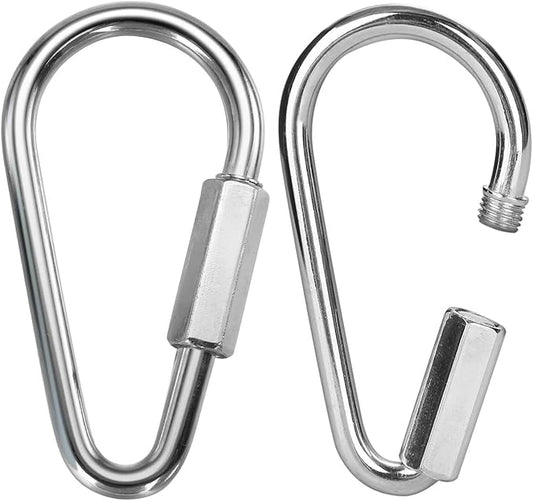 AGPTEK® 1 Pair Quick Link Snap Hook Carabiner Connector Screw Lock Clip for Swing Play Set