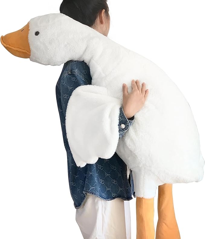 Haengbuk-Goose Stuffed Animal, 74.8in/190cm Giant Sleeping Hugging Pillow, Soft White Swan Plush Toy, Gift for Kids, Friends or Family