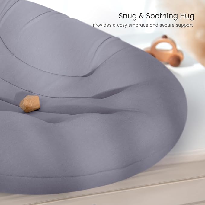 Baby Lounger for Newborn: Portable & Lightweight Pillow for Tummy Time Playtime & Diaper Changes - Skin-Friendly & Breathable for 0-12 Month Supervised Use