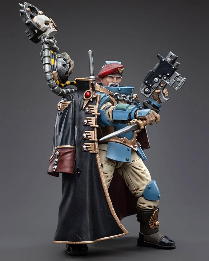 JOYTOY Warhammer 40K 1/18 Action Figures - Astra Militarum Tempestus Scions Command Squad 55th Kappic Eagles Tempestor Prime Perfect for Collectors & Decor - an Ideal Figurine Gift - JT5123