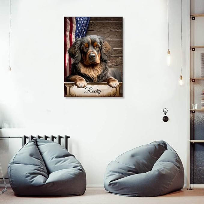 Custom Wooden Jigsaw Puzzles with Your Dog's Name on Hovawartc Art Print - 300 500 1000PCS Puzzles Game and Home Wall Decor