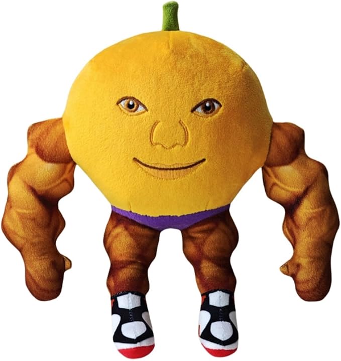 Italian Brainrot Plush Toy, 9.84 inch U Din Din Dun Ma Plushies, Italian Brainrot Stuffed Animal, Funny Meme Orange Monster Figure Doll for Adults Kids Boys Girls