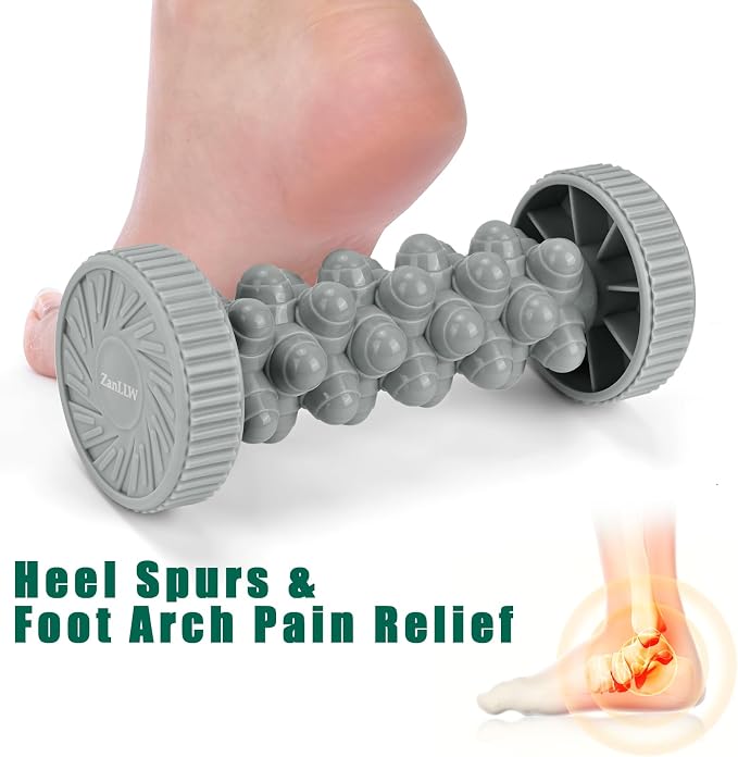 ZanLLW Foot Roller Massager for Plantar Fasciitis Relief, Manual Deep Tissue Foot Massager for Circulation, Pain Relief, Reflexology Trigger Point Therapy Feet Massage Roller for Arch, Heel Recovery