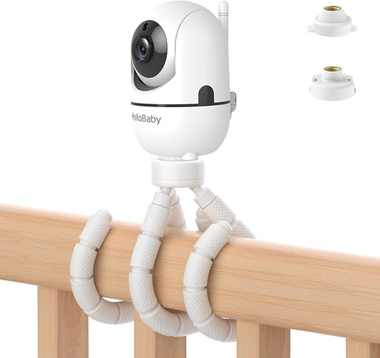 Tripod Baby Monitor Mount for HelloBaby HB6550/ HB6560/ HB65/ HB6351/ HB40/ HB6339/ HB6336, ANMEATE SM935E Monitor, Flexible Baby Camera Stand with 1/4" Screw – Portable, No Drilling