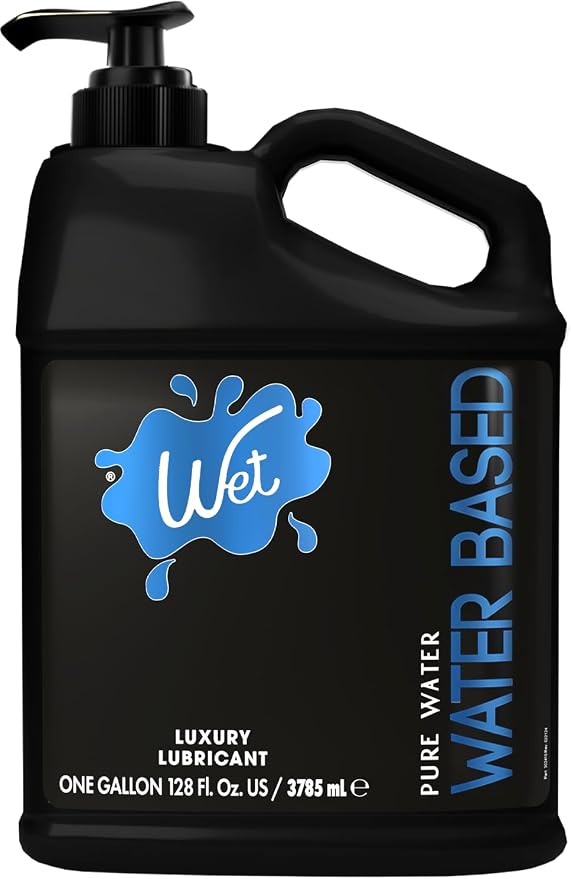 Wet Silver Water-Based Lubricant | Long-Lasting, Original Premium Formula | Vegan, pH-Balanced, Hypoallergenic, Paraben-Free, Non-staining | Lube for Men, Women & Couples, 128 fl oz