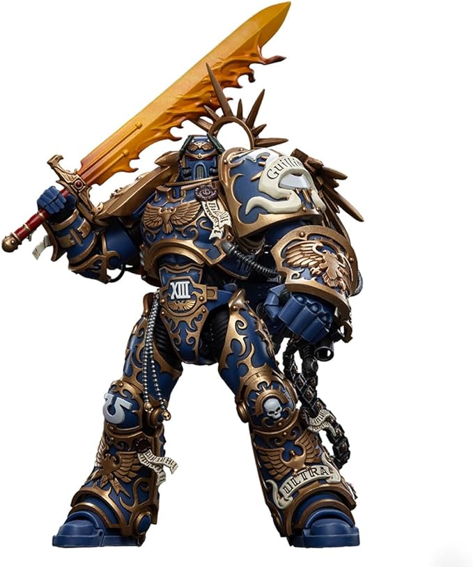 JOYTOY 7-inch Warhammer 40K 1/18 Action Figure, Ultramarines Primarch Roboute Guilliman Collection, Gift for Action Figure Lovers & Collectors Above 15 Years Old