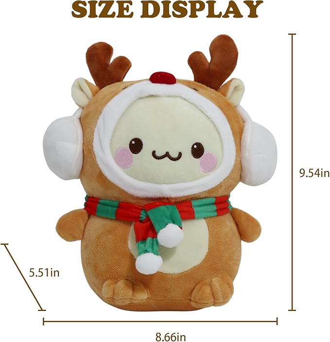 Christmas Deer Plush Toys, Stuffed Animal Plush Pillow, Christmas Plushies Toys for Birthday Party Home Decor
