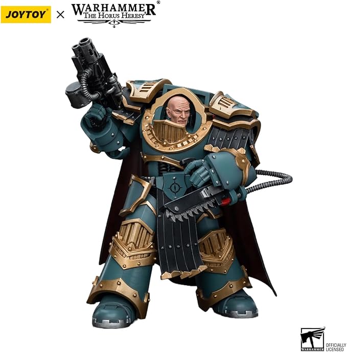 Joytoy Warhammer The Horus Heresy Sons of Horus 1:18 Action Figure Mecha Joy Toy Legion Praetor in Cataphractii Terminator Armour Collection Model Anime 4.9 inch