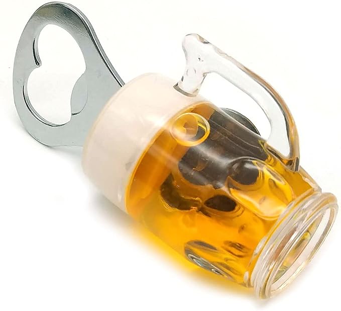 Creative Acrylic Beer Bottle Opener Beer Mug Shape Bottle Opener Kitchen Accessories Fridge Magnets (D)