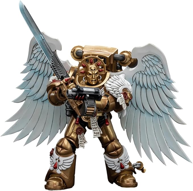 JOYTOY Warhammer 40K 1/18 Action Figures, Blood Angels Sanguinary Guard with Encarmine Sword 1 Perfect for Collectors & Decor, Ideal Gift for Birthdays, Christmas, Character Figure - JT6298