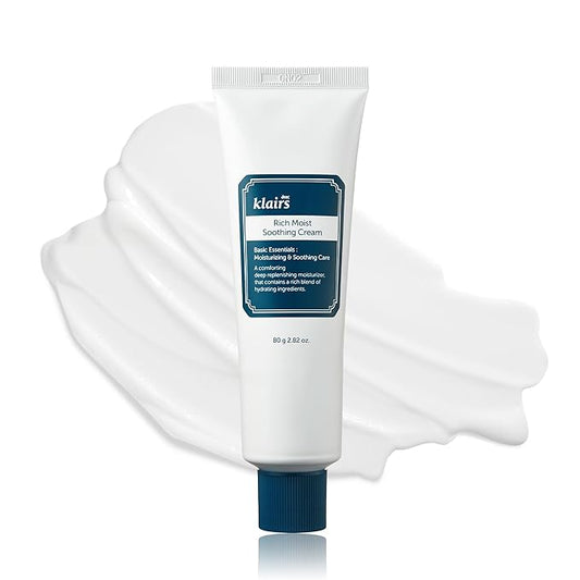 DearKlairs Rich Moist Soothing Cream | Intense Barrier Repair with Ceramide, Centella Asiatica, Beta-Glucan, Korean Face Moisturizer for Instant Dryness Relief, 24 Hour Lasting Hydration 2.82 Fl Oz