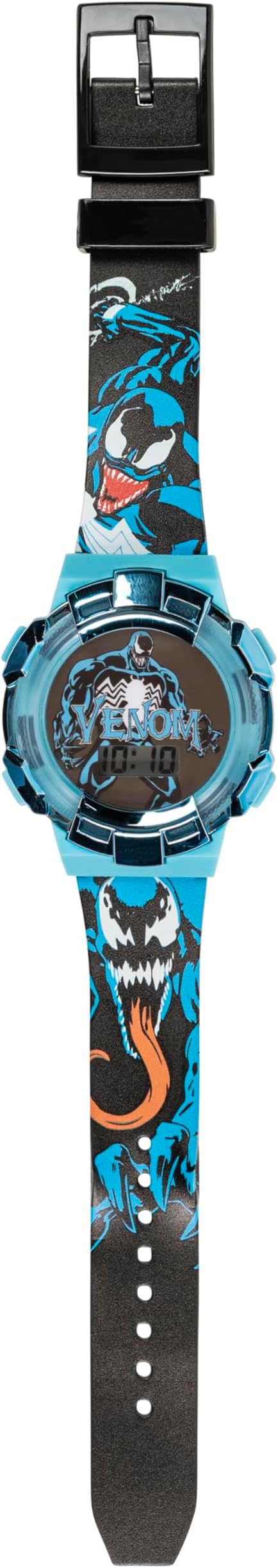 Marvel Venom Kids Watch – Light-Up Bezel with Rotating Lights, LCD Display, Easy-to-Read, Adjustable Plastic Strap – Perfect for Boys and Girls