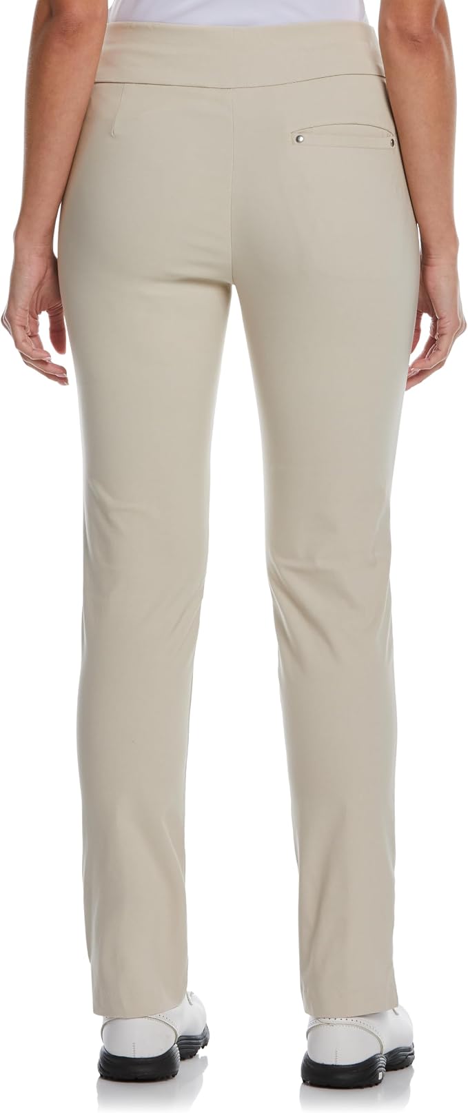 PGA Tour Women's Stretch Golf Pants with Pull-on Waist, 31" & 32" Inseams, Tummy Control, Moisture-Wicking, Sun Protection