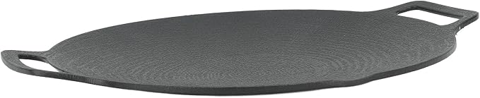 VBESTLIFE Korean Grill Pan, Double Handle Non Stick 6 Layer Coating Aluminum Alloy Gas Cooker Round BBQ Griddle for Outdoor Camping