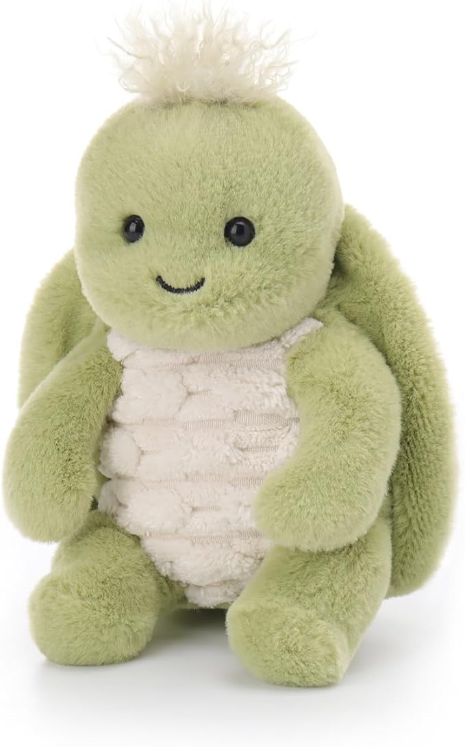 Apricot Lamb Clever Turtle Manman Stuffed Animals for Kids, Soft Cute Plush Toys for Baby Girl and Boy, 6.5 Inches