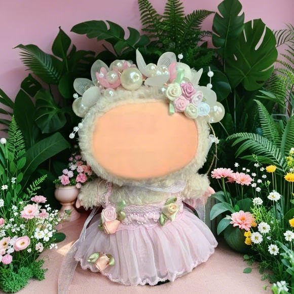 Clothes for LABUBU 17cm Dolls(No Doll -5 Set Outfit 17cm Doll Clothes for Labooboo ,Clothes Set for LABUBU Dress Up,Labubu Accessories with Flower Headband
