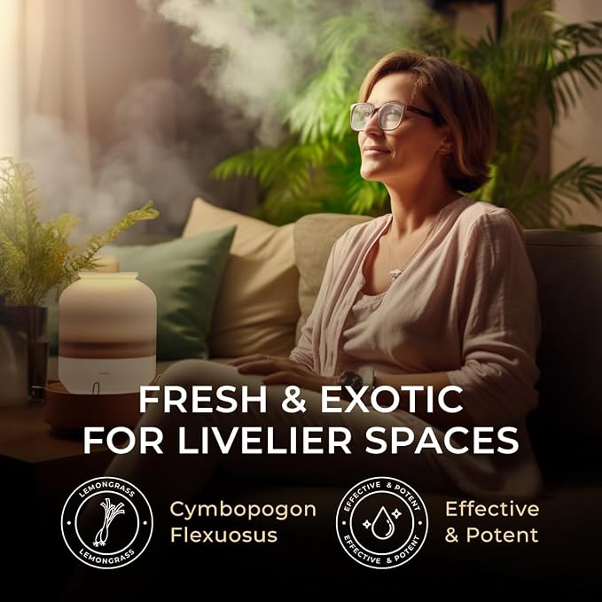 Gya Labs Citronella Essential Oil for Diffuser – 0.34 Fl Oz – Premium Grade Essential Oils for Diffuser, Aromatherapy, Hair Care, Skin Care, Body, Massage & DIY Candle Making Scents